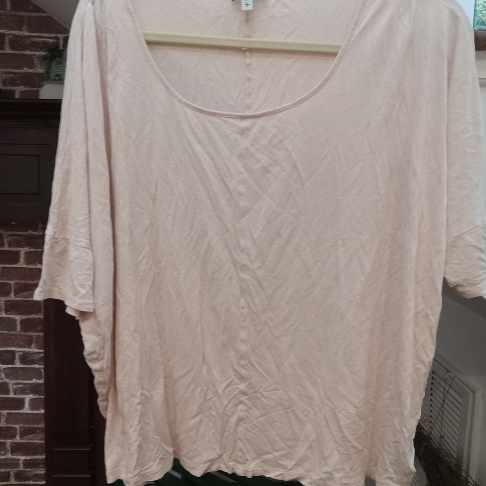 Express Women's Blush Pink Scoop Neck Blouse